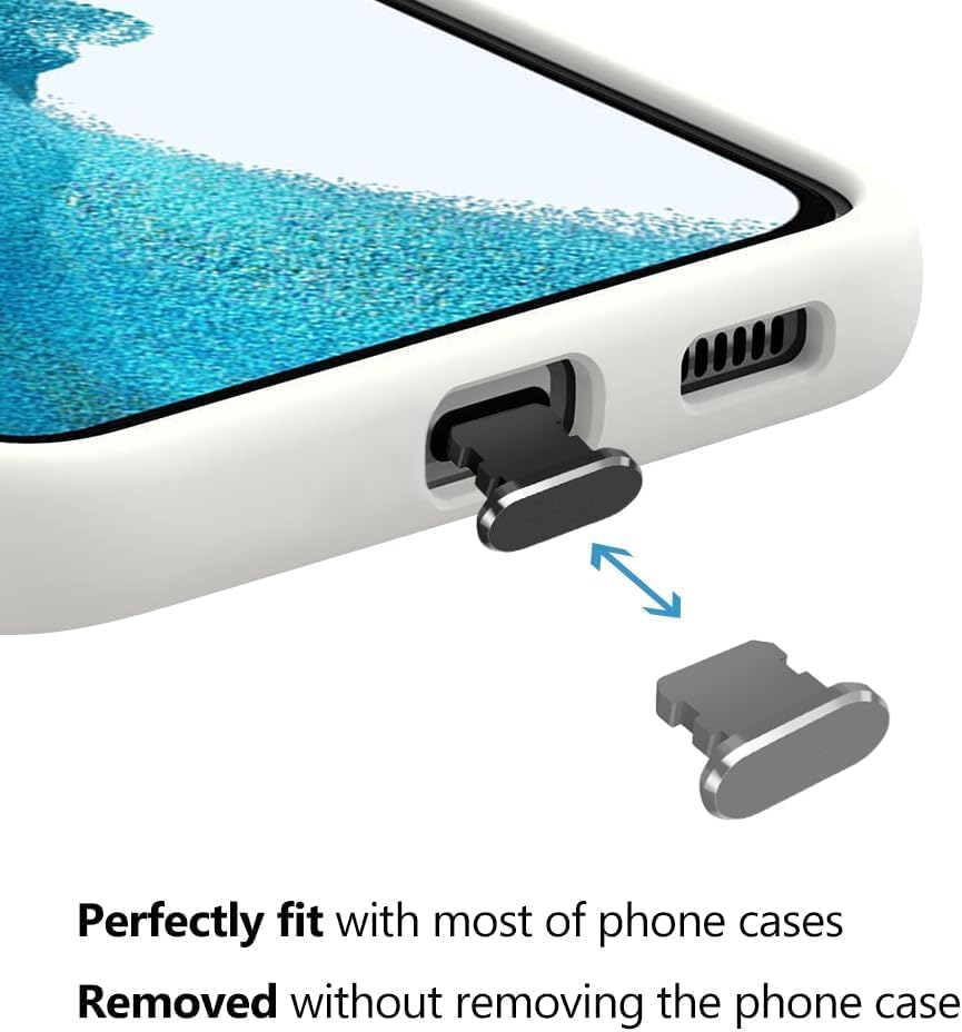 Anti Dust Plug for Iphone, 4 Pack Iphone Dust Plug Cover Charging Port Protector Cap with Cleaning Brush for Iphone 14 Pro Max 13 12 11 Airpods Ipad, All Lightning Port Devices image number 1