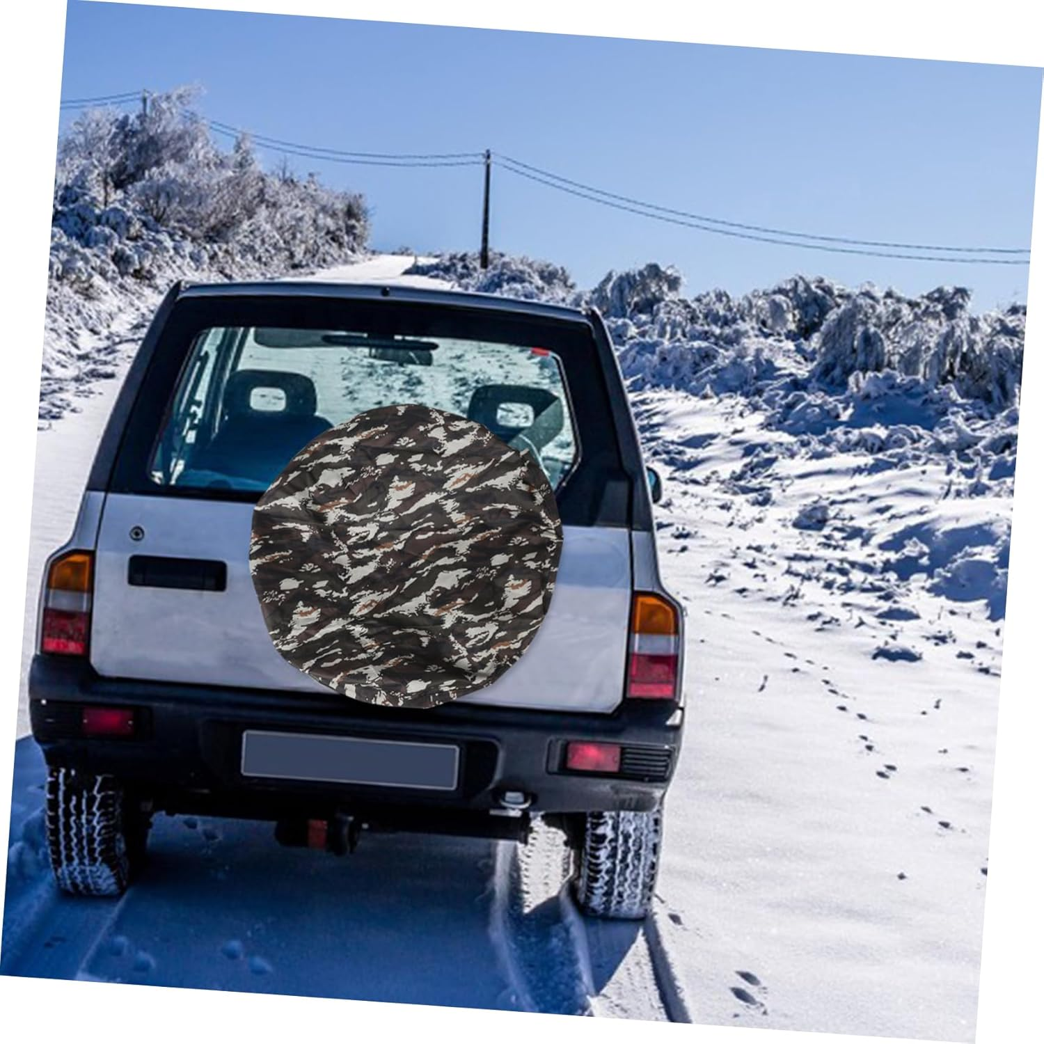 ELAYARD Camouflage Wheel Covers for Rv Sturdy Oxford Camo Tire Cover Fitment for SUV Rv Trailer