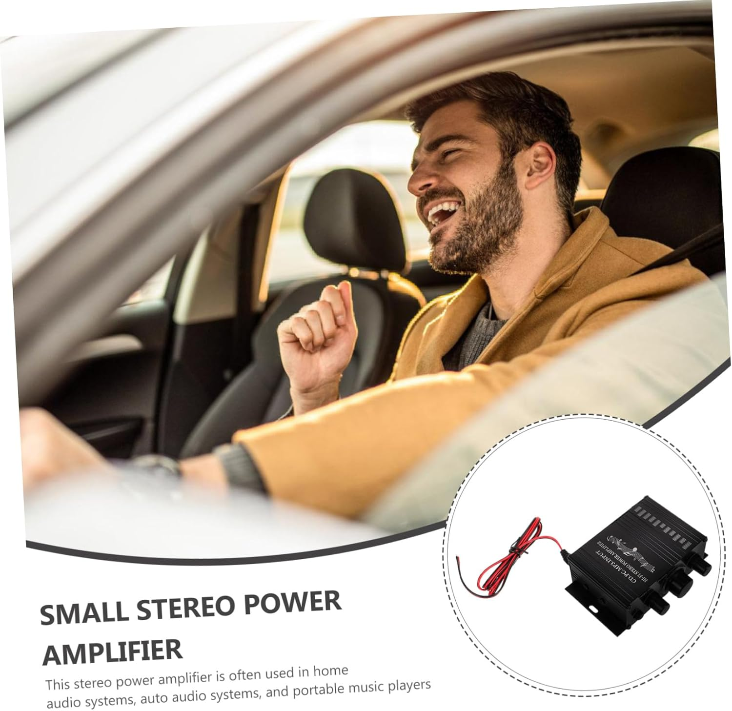 TOPPERFUN Stereo Amplifier Amplifier for Superior Sound Quality Cars Motorcycles and Home Lightweight and Versatile Audio image number 1