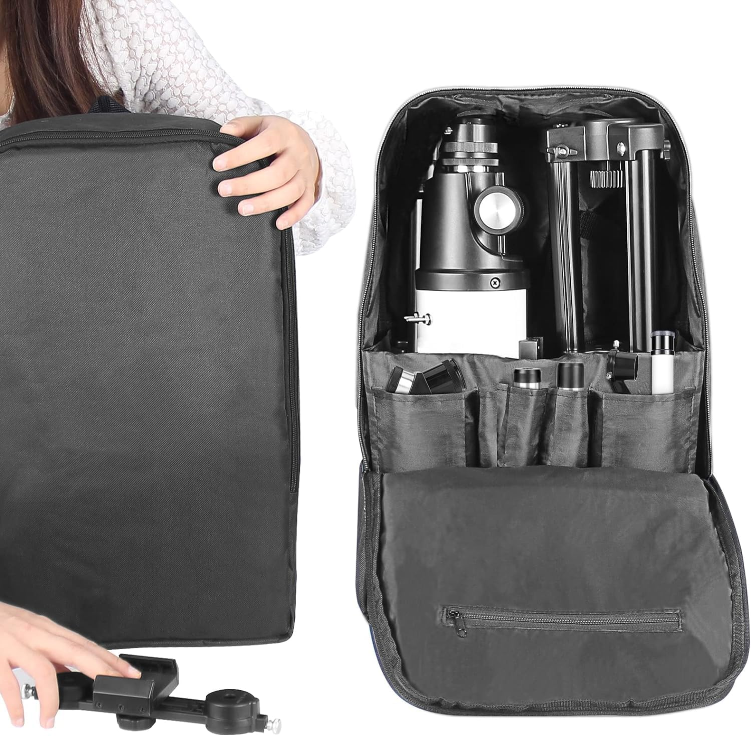 Telescopes for Adults Astronomy, 80Mm Aperture 600Mm Refractor Telescope for Kids & Beginners, Compact and Portable Travel Telescopio with Backpack image number 1