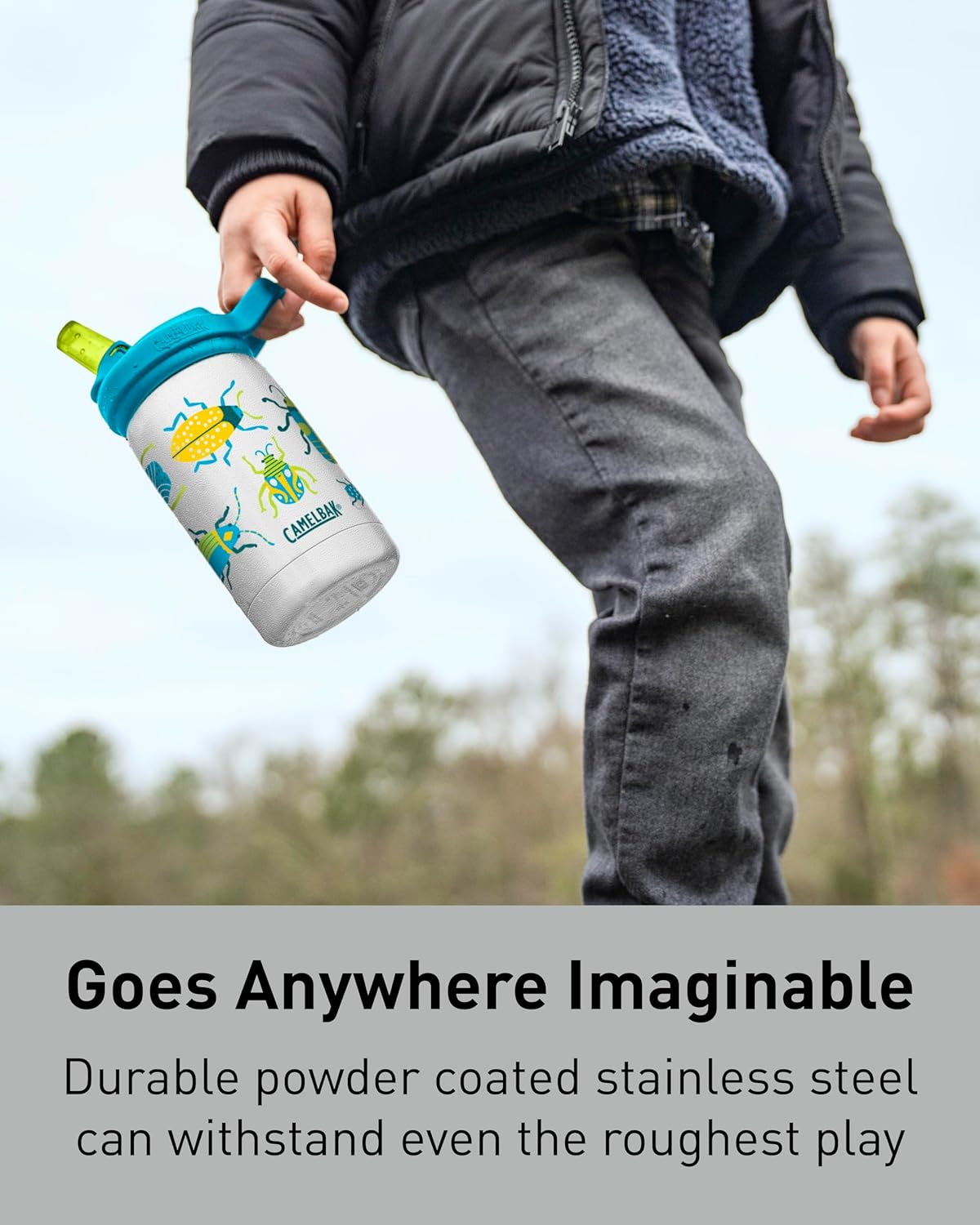 Camelbak Eddy+ Kid'S Vacuum Insulated Stainless Steel Water Bottle, School of Sharks - Multicolor image number 6