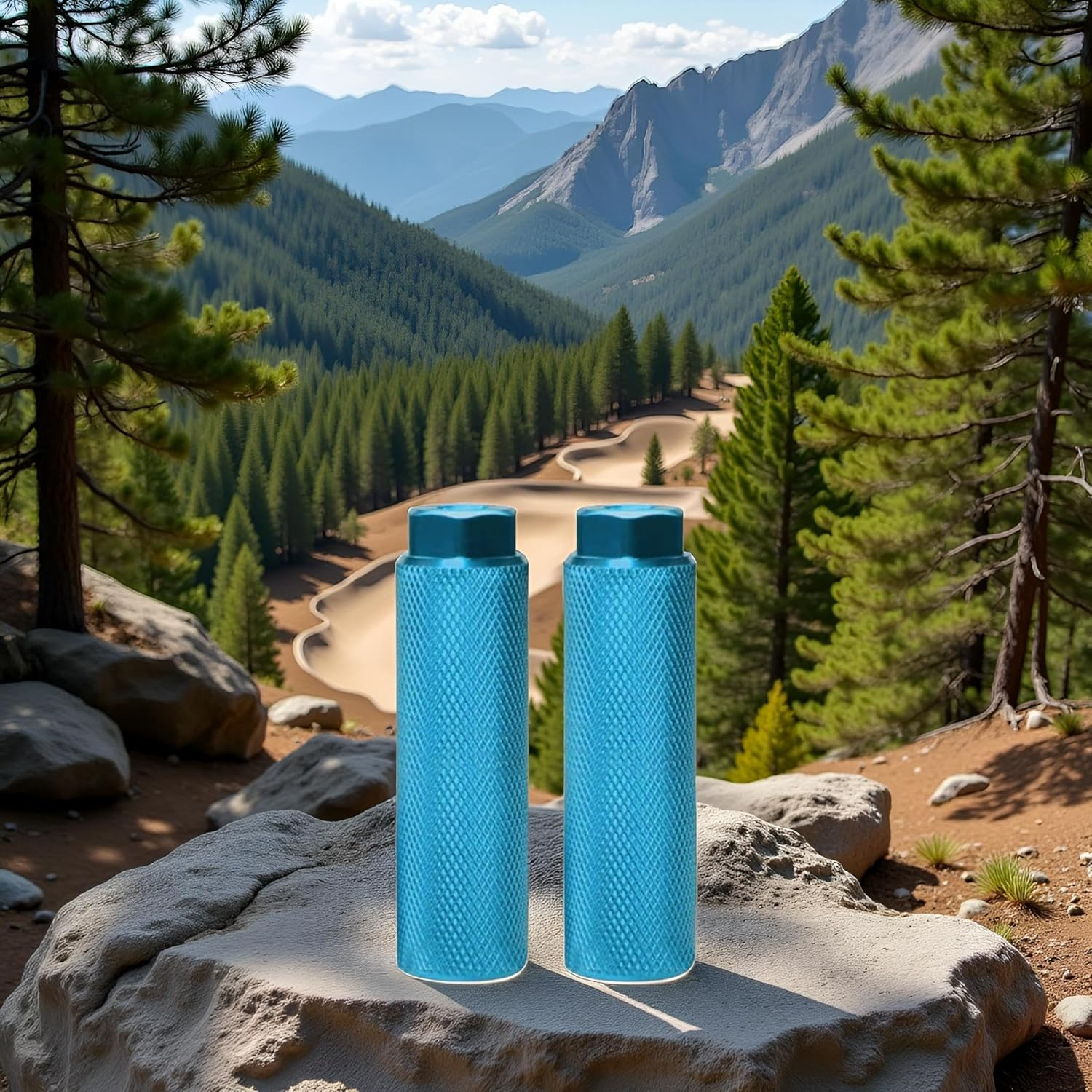 2 Pcs Amotor Bike Pegs Aluminum Alloy Anti-Skid Lead Foot Bicycle Pegs BMX Pegs for Mountain Bike Cycling Rear Stunt Pegs Fit 3/8 Inch Axles Bike Pegs Accessories Bmx Bike image number 3