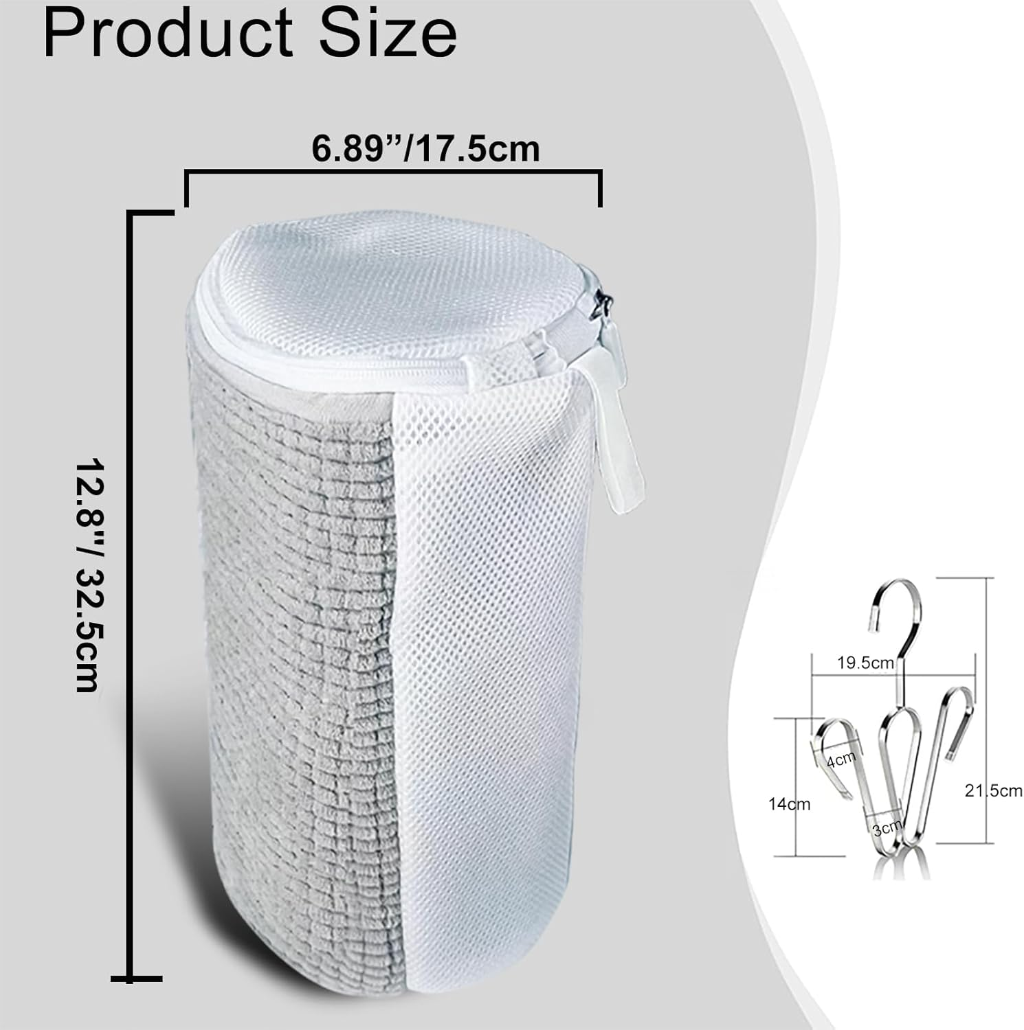 MEILANHUI 2Pcs Shoe Washing Machine Bag, 360&deg; Wrap-Around Cleaning Laundry Shoe Bag for Washer and Dryer Reusable and Durable Zipper Shoe Washing Bag for All Shoe Types and Sizes (Grey) image number 4