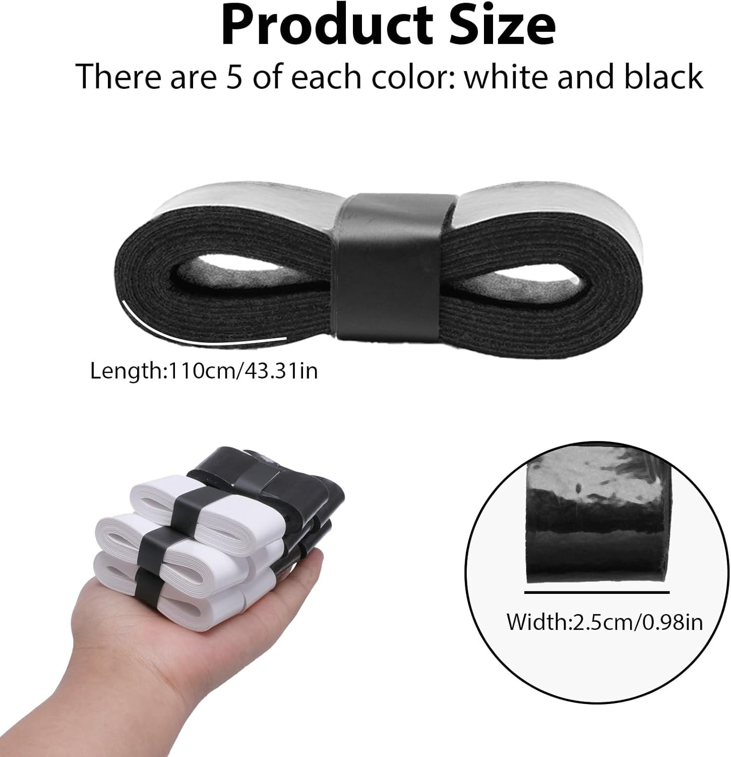 10Pcs Tennis Grip Tape, Badminton Racket Grip, Squash Racket Racquet Grip Tape, Anti-Slip Overgrips, Stability & Comfort on Tennis Racquets Improve Athletic Performance image number 3