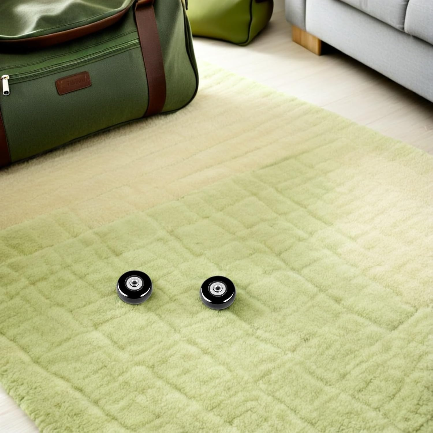 GAROZATION 6Pcs Luggage Wheel Replacement Kit 40X18Mm with Screws, Silent Swivel Suitcase Wheels Repair Parts for Travel Suitcase and Luggage Bag Assembly image number 4