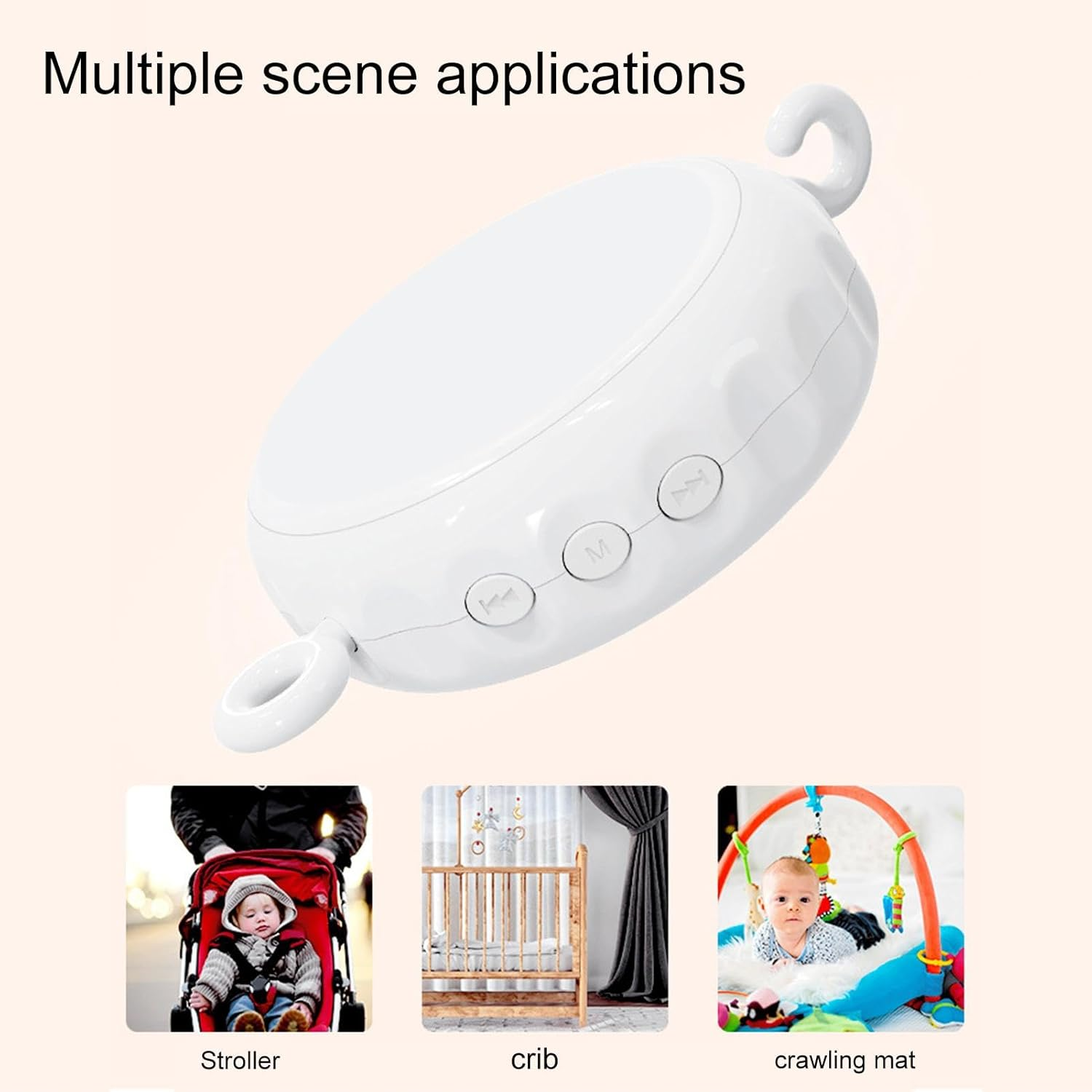 Kid Crib Mobile Music Box | 3 Modes Auto Kid Music Box | Volume Control Kid Music Box Spinner, 24 Piano Lullabies Portable Kid Sound Machine for Girls, Home, Nurser image number 2