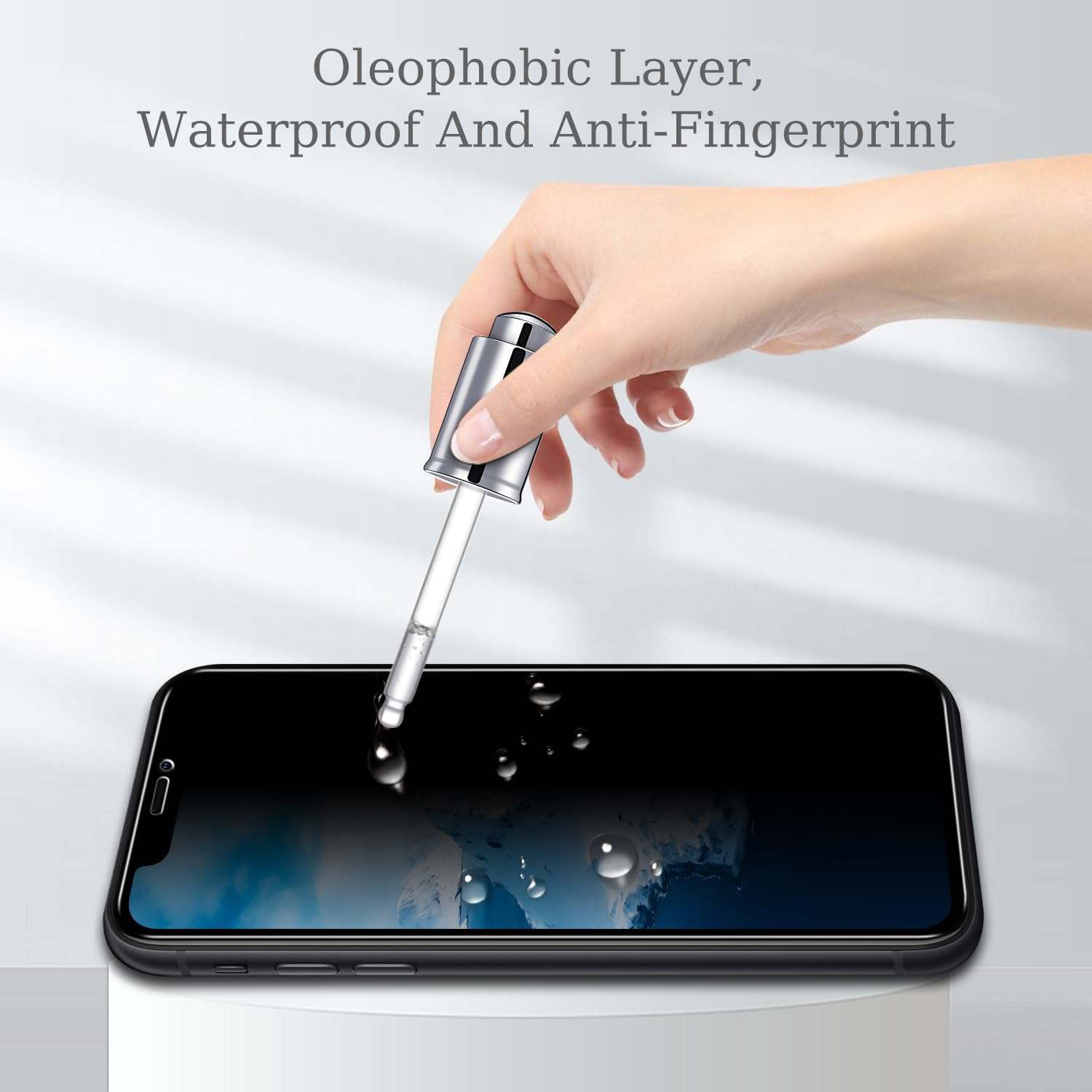 Pokolan 3 Pack Privacy Screen Protector for Iphone 11, XR, anti Spy Tempered Glass, 9H Hardness, Case Friendly, anti Scratch, Bubble Free, Easy to Install image number 4