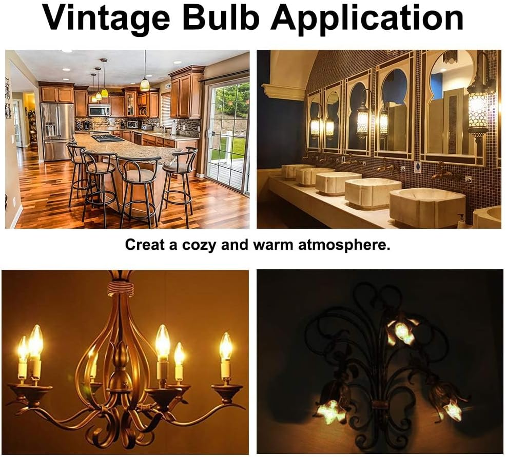 Bonlux 4W B15 LED Bulb, B15 Small Bayonet Candle Light Bulbs, Dimmable Light Bulb Bayonet Ba15D B15D Led Bulbs Warm White 2700K for Chandeliers, Bedroom (4-Pack) image number 2