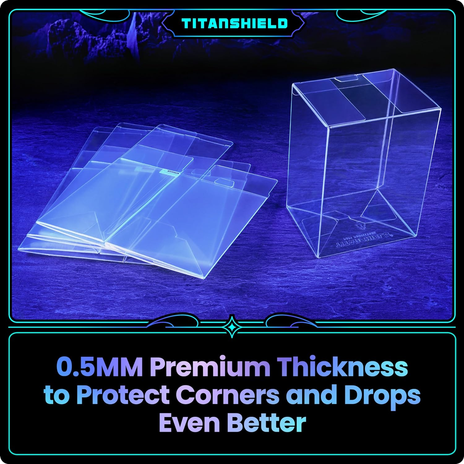 Titanshield 0.5Mm Platinum UV and Scratch Resistant Pop Protectors Sleeve Case Compatible with Funko - 4" Inch Pop! Vinyl Figures (60 Count) image number 5