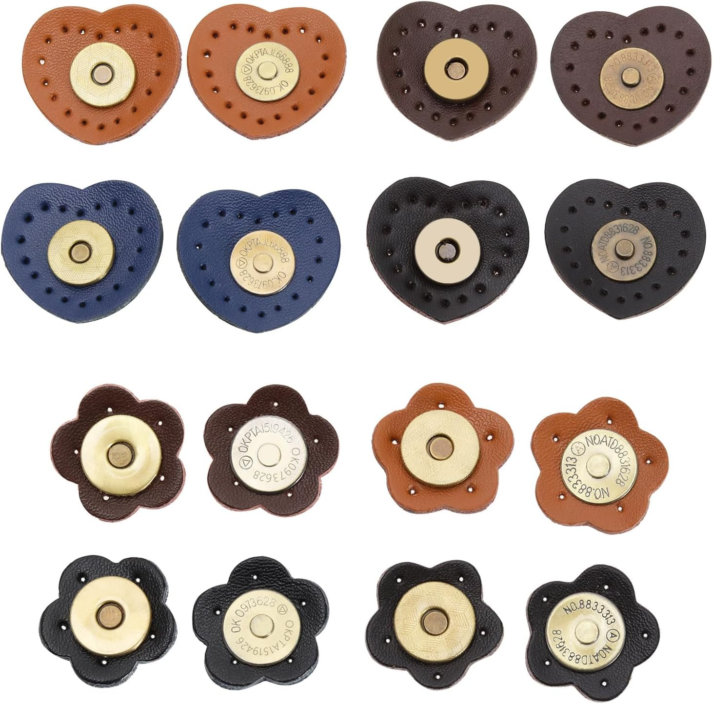 SING F LTD 8Pcs Leather Magnetic Snaps Purse Magnetic Buckle Magnetic Handbag Clasp PU Leather Wallets Snaps Accessories for DIY Making image number 4