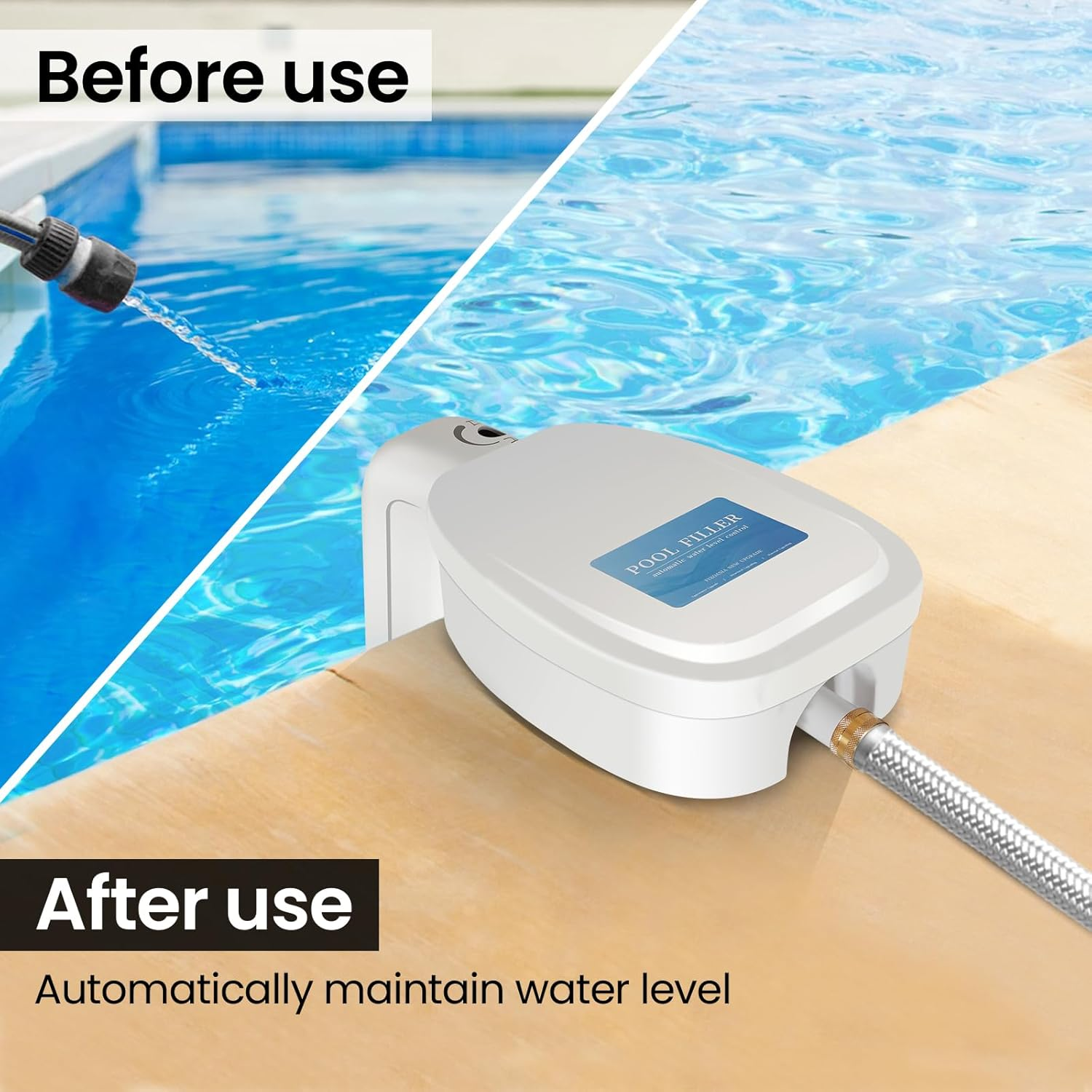 【Upgrade】 Pool Water Leveler Auto Fill, a Smoother Blue Float Automatic Pool Filler, Pool Leveler Auto Filler, Spa, Pond Water Leveler, Automatic Water Leveler Swimming Pool