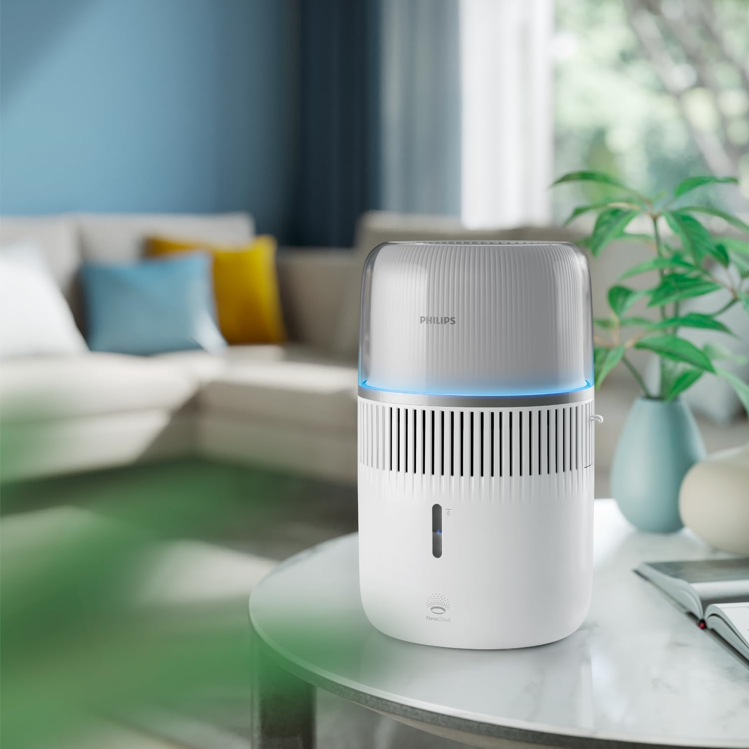 Philips Air Humidifier Series 5000, Smart Humidification for Rooms up to 56M&sup2;, Ultra Quiet Sleep Mode (12 Db), Humidity Sensor, Aroma Add-On, Ambient Light, 400 Ml/H, 4,5L Tank, White (HU5710/00) image number 6