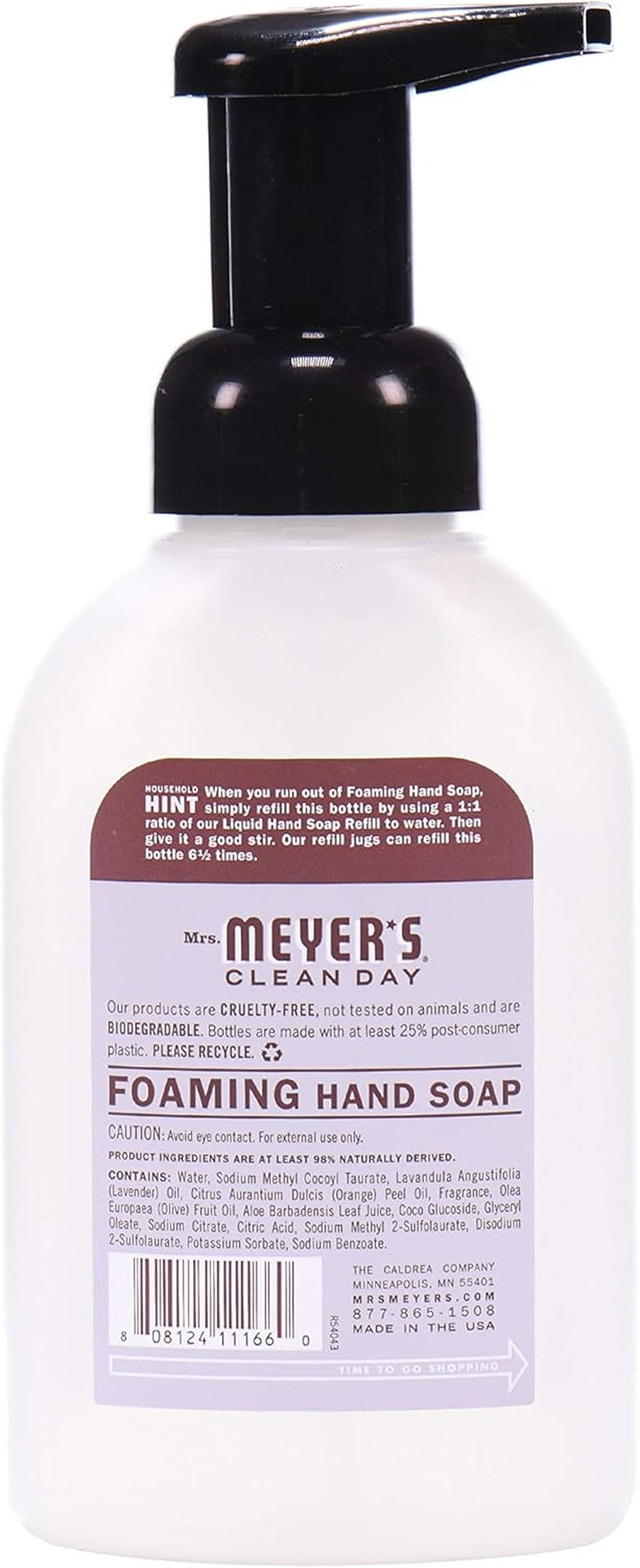 Foaming Hand Soap, Lavender 10 Oz by Mrs Meyers (Pack of 2) image number 1