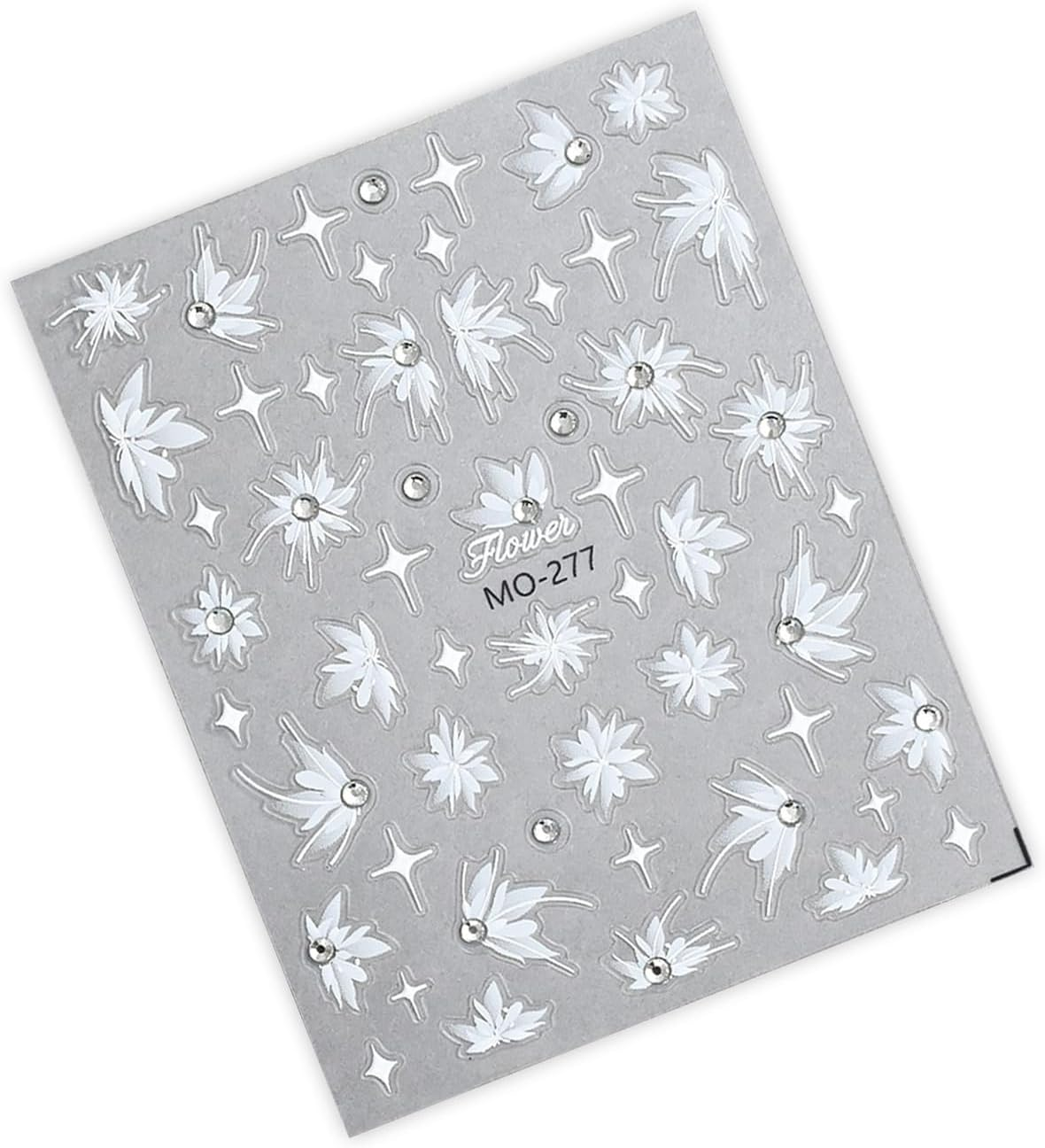 5D Embossed Flower Nail Decal Flower Nail Sticker Nail Art Sticker Nail Art Decoration for Women Girls image number 1