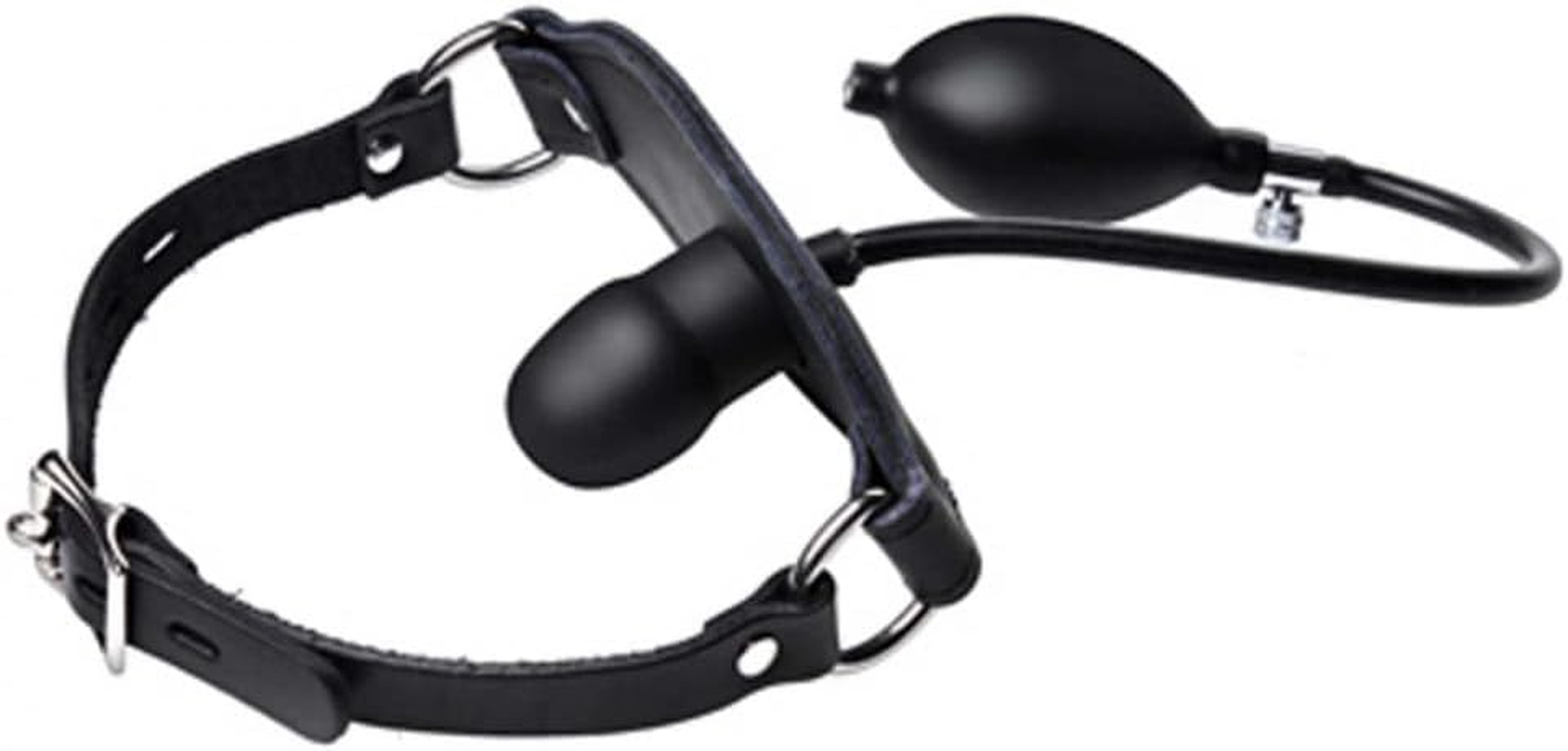 Master Series Inflatable Locking Silicone Penis Gag image number 1