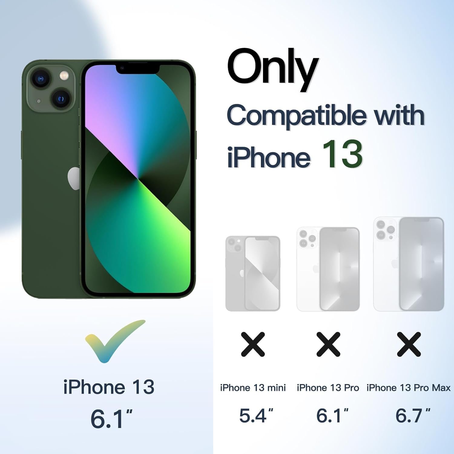 Jetech Magnetic Case for Iphone 13 6.1-Inch Compatible with Magsafe, Shockproof Phone Bumper Cover, Solid Color Matte TPU Frame, Anti-Scratch Clear Back (Green) - Green image number 4