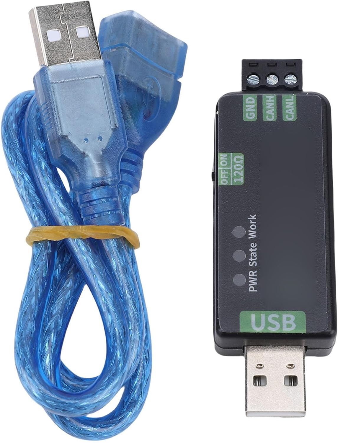 Jectse 2.0 USB to CAN Adapter with Upgraded Hardware for Industrial Use, High Speed Data Transfer, Stable Operation, 1M 2M 5M Transfer Rate, Terminal Resistor Selection, Socketcan image number 3