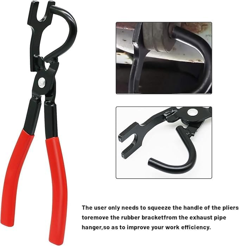 Exhaust Hanger Removal Tool,Exhaust Hanger Pliers and Rubber Bracket Separation Exhaust Pliers-Compatible with All Exhaust Rubber Hangers Exhaust image number 5