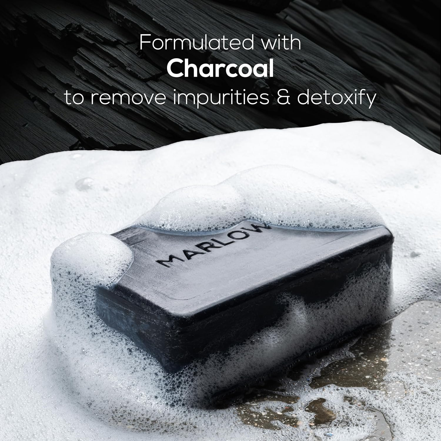 . Charcoal Face & Body Soap Bar No. 106 (210Ml) Best Cleansing & Detoxifying Bar for Men Made with Natural Ingredients Shea Butter & Willow Bark Extract Amazing Scent image number 1
