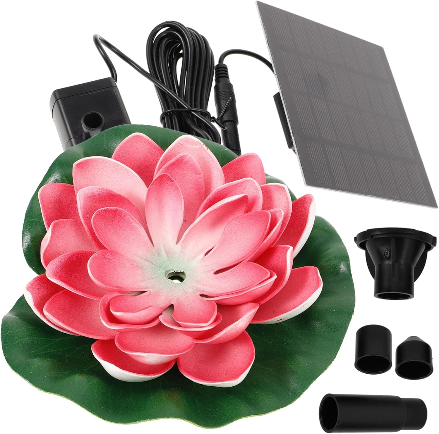 Solar Floating Lotus-Style Fountain Cherry Red Outdoor Water Feature Solar Pool Pump for Garden Landscape Decor image number 5