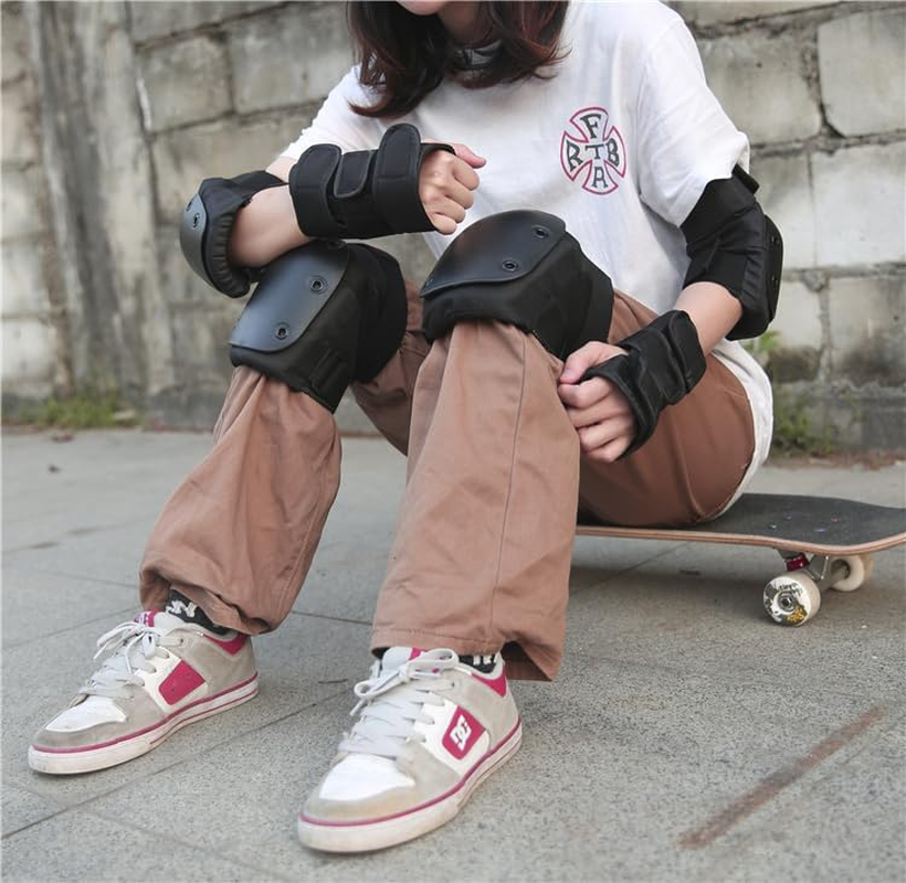 Kids Knee Pads Elbow Pads Wrist Guards 6 in 1 Protective Gear Set for Inline Roller Skating Skateboarding Scooter BMX Etc. image number 2