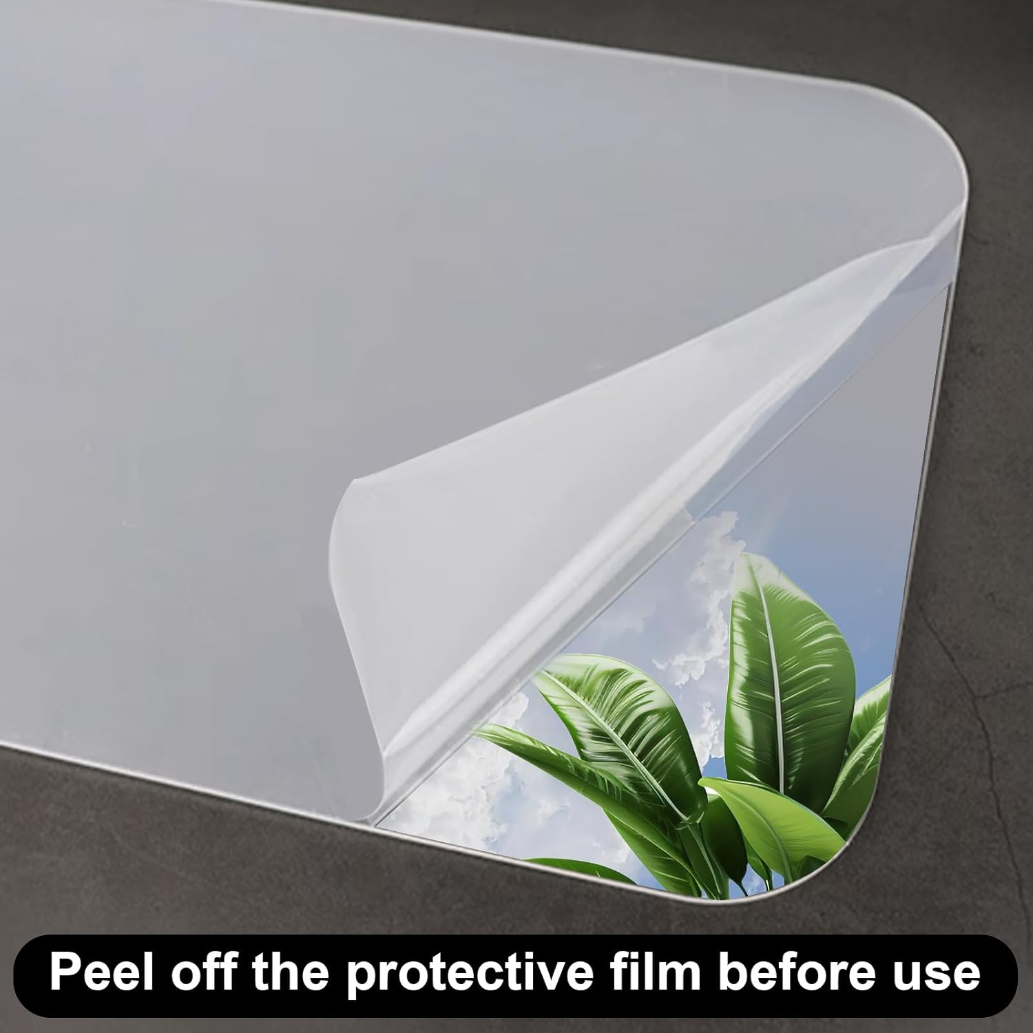 Shower Mirror anti Fog Large Size with Suction Hook and Adhesive Hook Perfect for Shaving image number 4