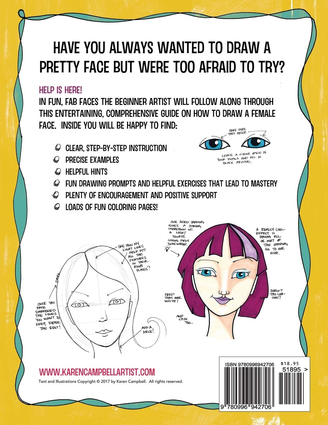 How to Draw Fun, Fab Faces: an Easy Step-By-Step Guide to Drawing and Coloring Fun Female Faces