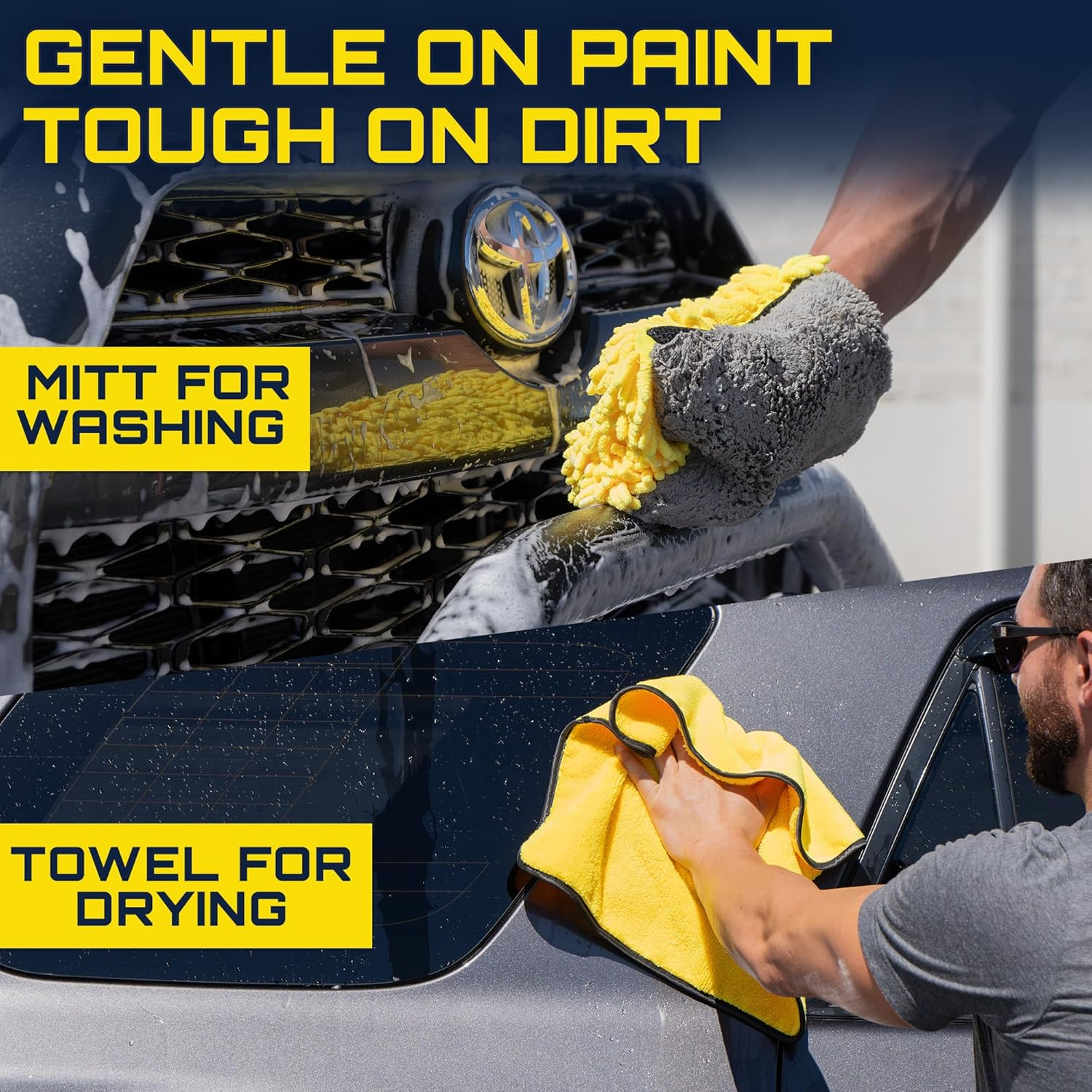 Foam Cannon Pressure Washer, Stubby Foam Gun Car Wash Sprayer, Power Washer Gun Swivel for Garden Hose with Wash Mitt & Detailing Microfiber Towel, Ultimate Power Wash image number 2