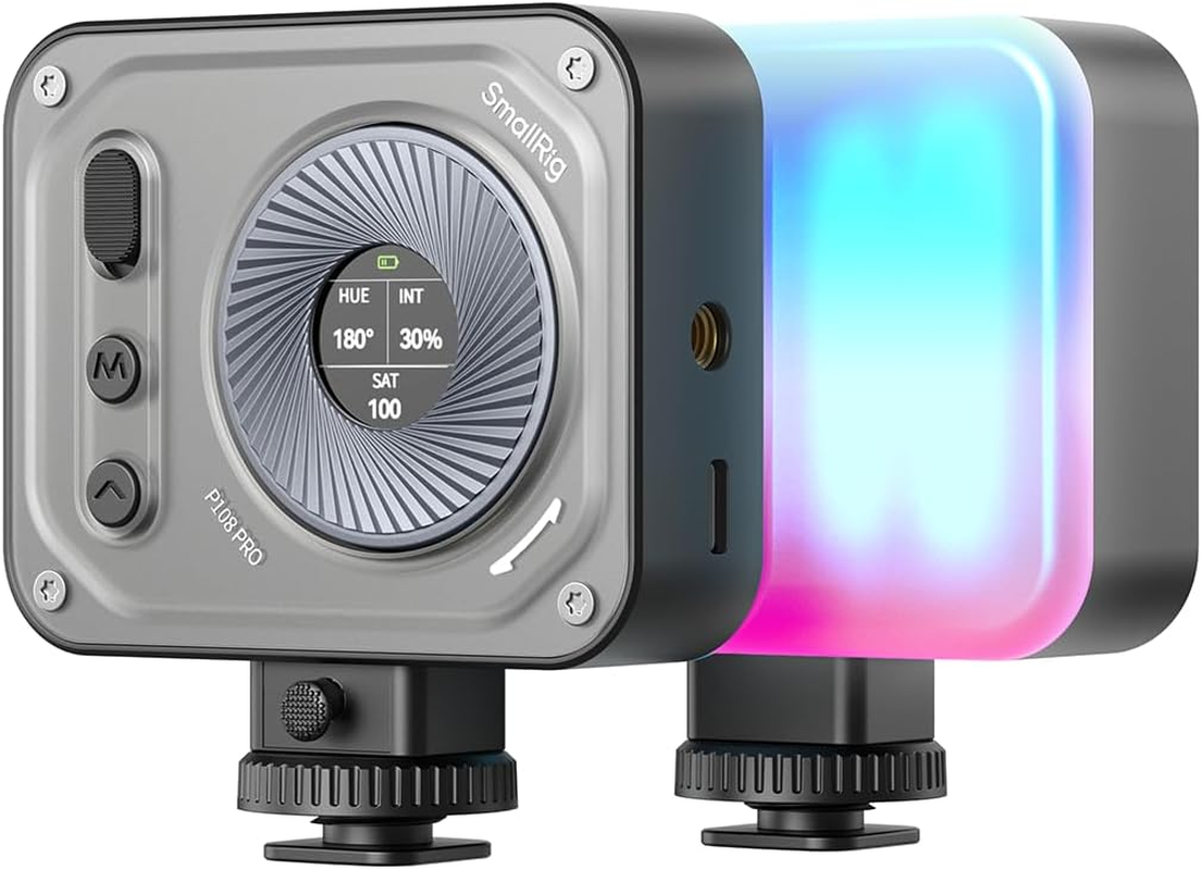 SMALLRIG Vibe P108 Pro RGB Video Light, Portable Led Camera Light for Photography, Cold Shoe Light, CRI95+, 2500-6500K, 12 Effects, Fill Light Accessories for Content Creator, Streaming 4661 image number 1
