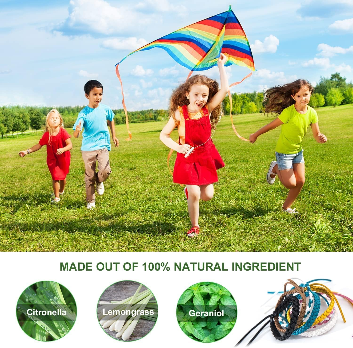12 Pack Mosquito Repellent Bracelets, Solid Color PU Leather Insect Bug Repellent Wrist Bands, Premium Quality Natural Protection Wristbands for Kids Adults Outdoor Camping Fishing Traveling image number 5