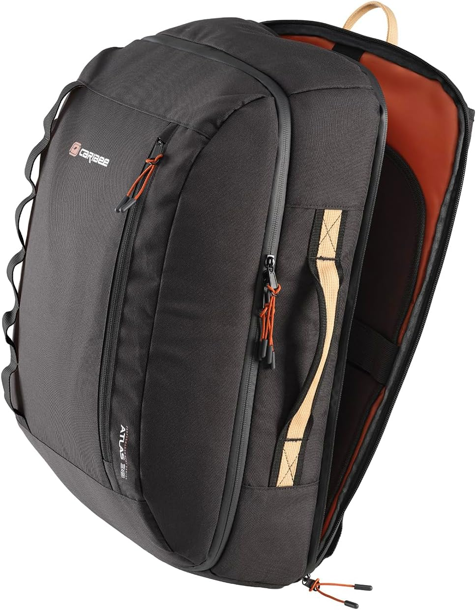 Caribee Atlas RPET Carry-On Backpack, 38 Litre Capacity, Black image number 2