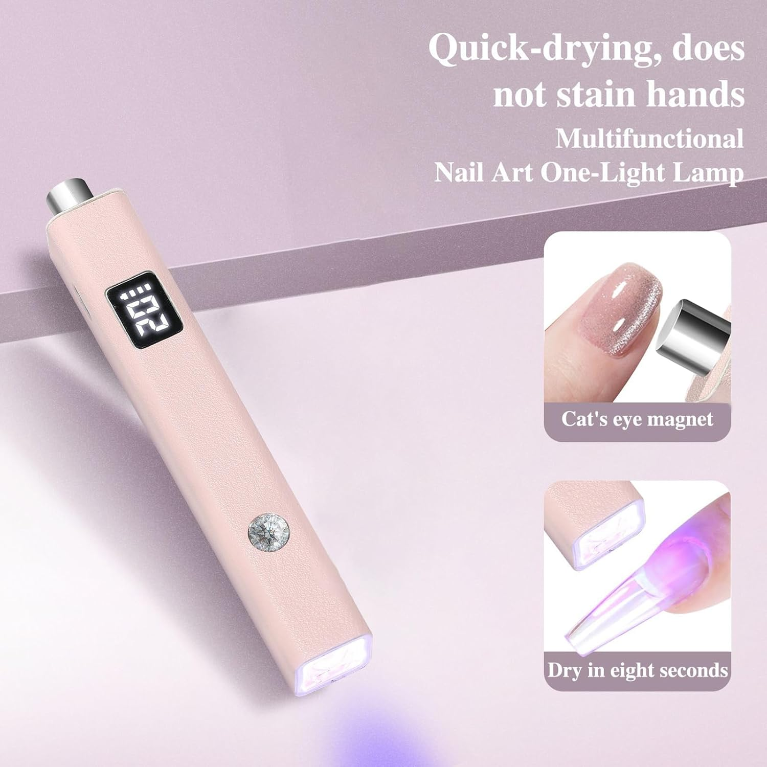 Uv Light for Gel Nails | Nail Lamp Magnet,Rechargeable Manicure Tool Handheld Light for Home Salon Room Manicure Bathroom Travel Counter Dorm Personal Care Routine image number 4