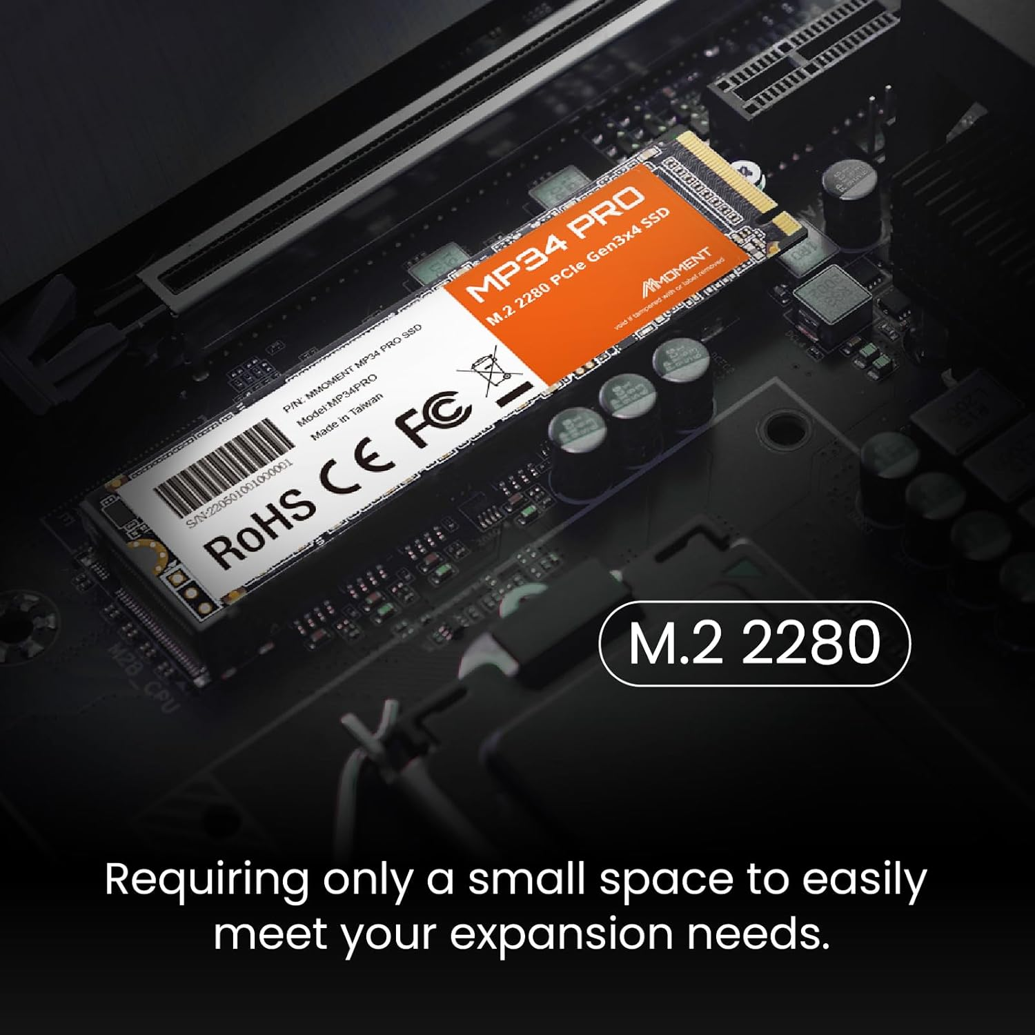 MMOMENT MP34 PRO 1TB Pcie Gen3 Nvme M.2 2280 Internal Solid State Drive, Gen3.0X4, Read Speed up to 3500Mb/S, for Laptop, Desktop and Gaming image number 5