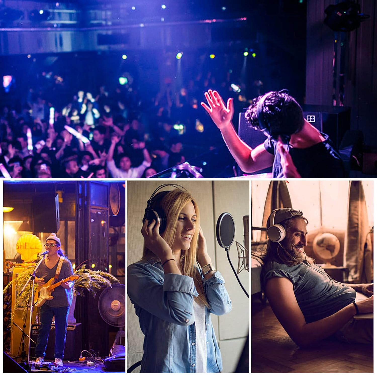 T-803 Wired over Ear Headphones Studio Monitor & Mixing DJ Stereo Headsets with 50Mm Neodymium Drivers 3.5Mm Convert to 6.5Mm Audio Jack for AMP Computer Recording Phone Piano Guitar Laptop