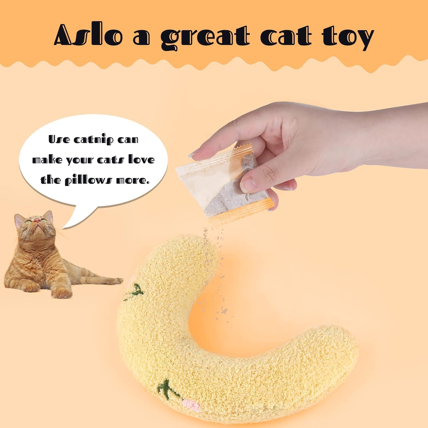 3 PCS Cat Pillows for Indoor Cat and Small Dog, Calming Dog Pillows, Half Donut Dog Cutated Calming Pillow, Cozy Bed Pillow Cute Rabbit Pillows (Yellow, Blue, Pink, One Size) image number 5