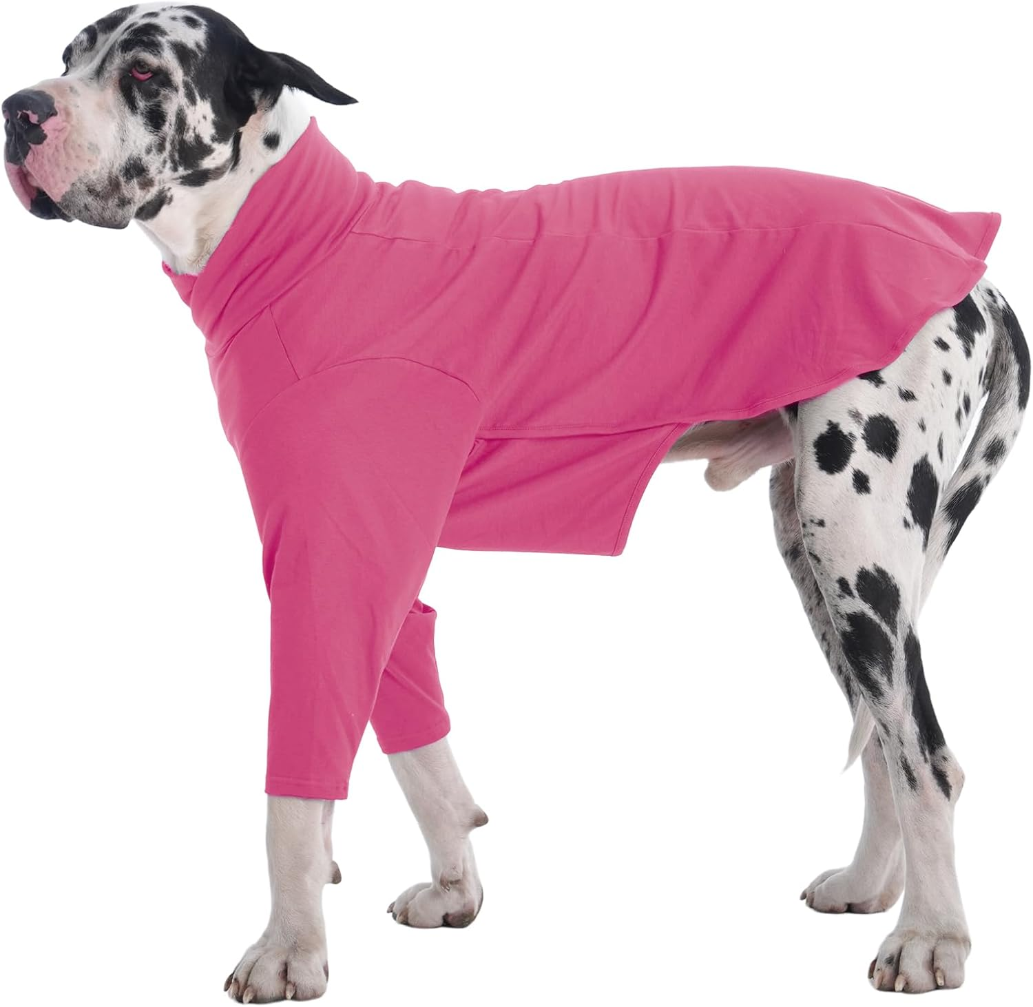 Iecoii Dog Shirts for Large Dogs,Soft Dog T-Shirt for Spring Fall,Pullover Shirts for Dogs Girl Boy,Extra Large Dog Pullover Shirt Full Coverage Large Dog Shirt for Doberman, Great Dane,Rosered,4Xl
