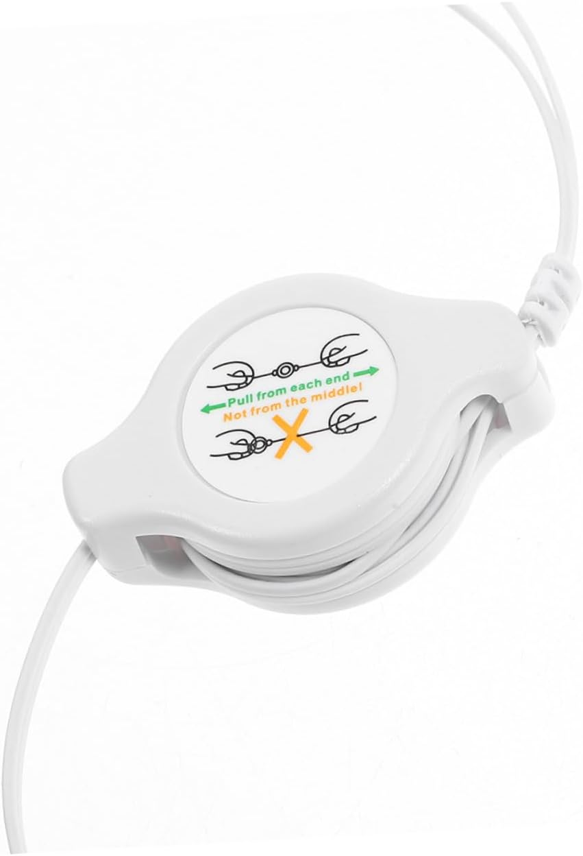 2Pcs Retractable Wire Earphones In-Ear Headphones Portable Comfortable Earbuds with Adjustable Length Noise-Canceling Design for Mp3 Players White image number 5