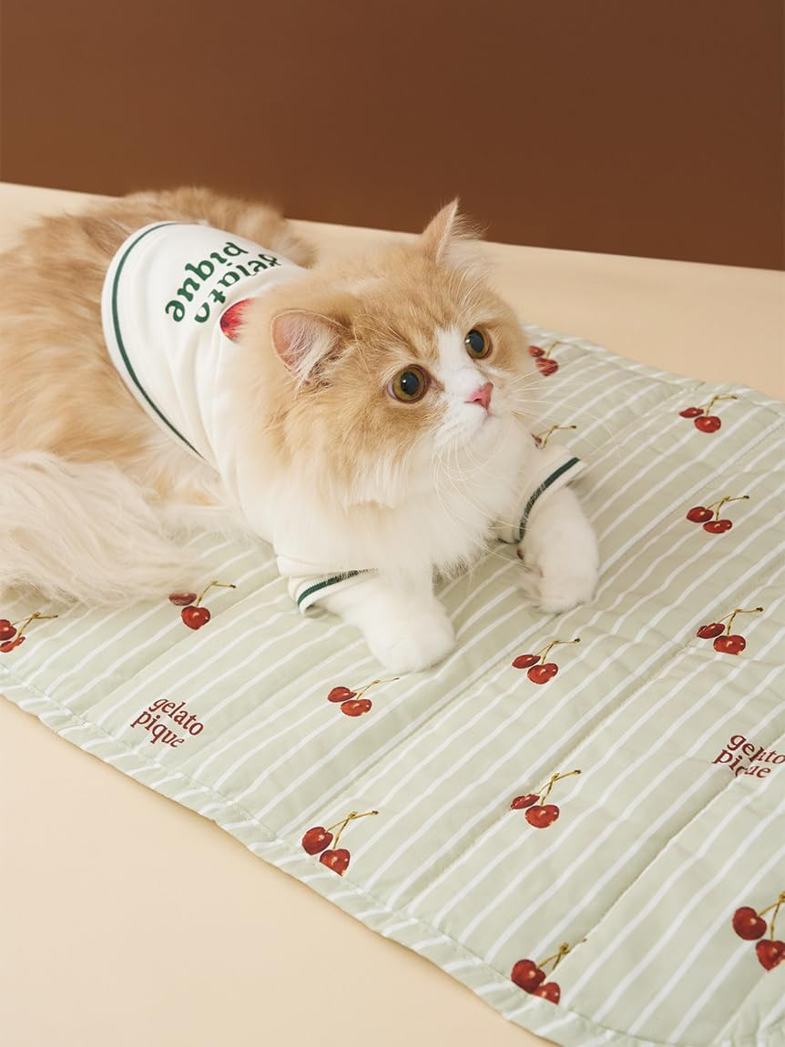 CAT & Dog PAGG255595GRNF Cherry Pattern Cafe Mat image number 1