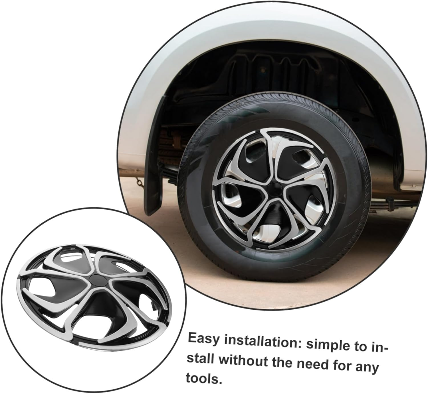 LIGHTAOTAO Car Wheel Rim Protector Stylish Wheel Cover for Rims Easy Installation against Damage for Cars Golf Carts image number 5