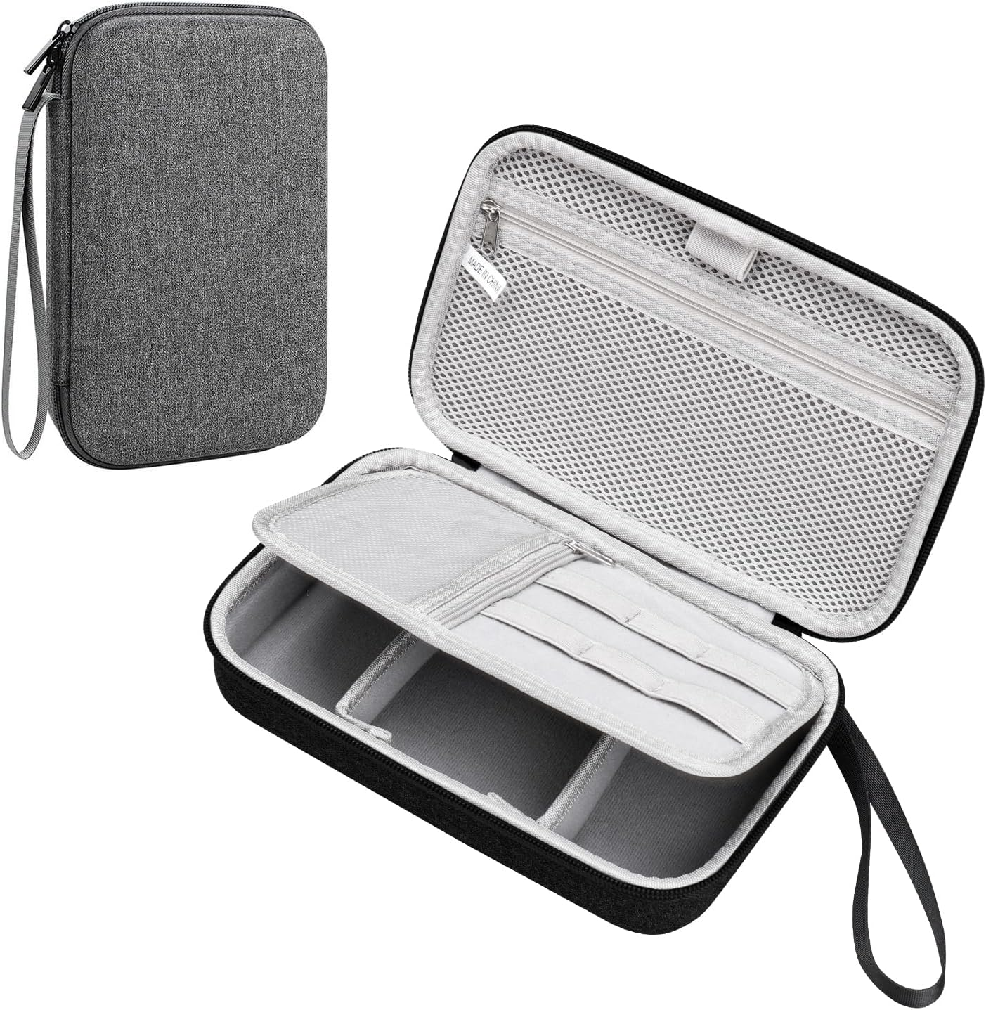 Teskyer Travel Electronic Organiser Case, for Power Adapter Chargers Cables Cords Power Bank Earbuds Hard Drives, Large Capacity, Porable Tech Accessories