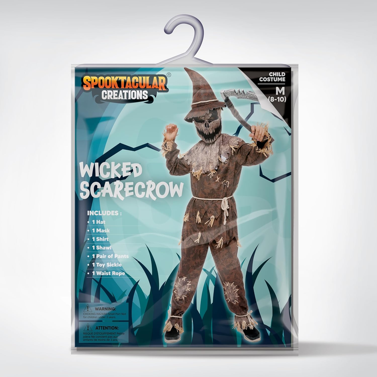 Spooktacular Creations Halloween Boys Wicked Scarecrow Costume, Kids Scary Scarecrow Dress-Up for Role-Playing image number 5