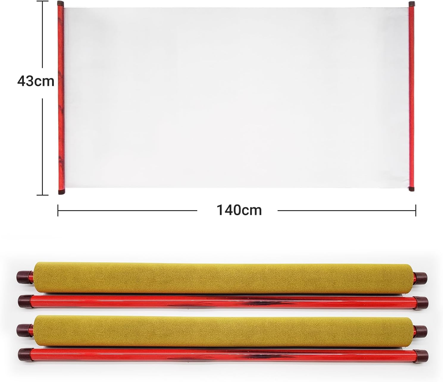 2Pcs Water Writing Cloth Water Paper Chinese Magic Cloth Reusable Mat for Calligraphy Practice and Beginners140*43Cm