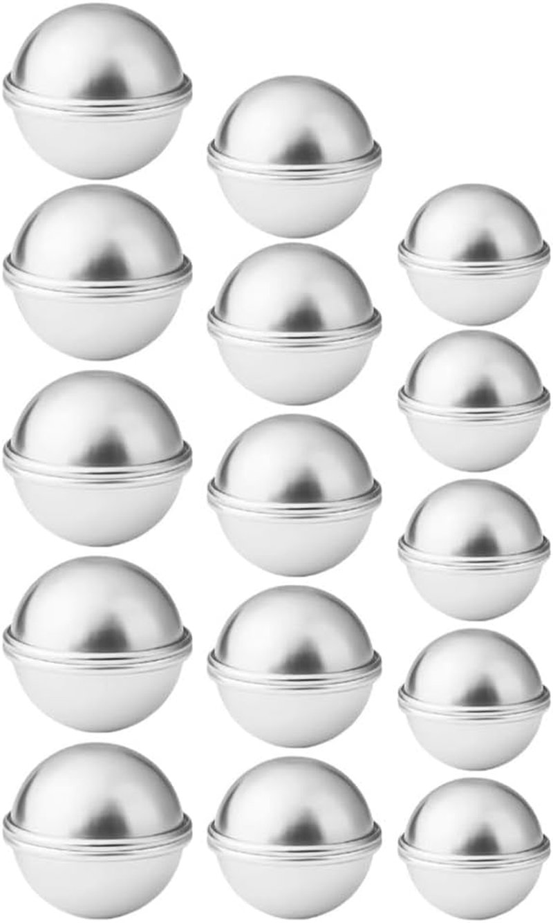 Bath Bomb Mold Set,30 PCS Bath Bomb Mold Aluminum Alloy Soap Mold, Hemisphere Cake Pan,Aluminum Metal Bath Bombs Press for DIY Making Supplies image number 2