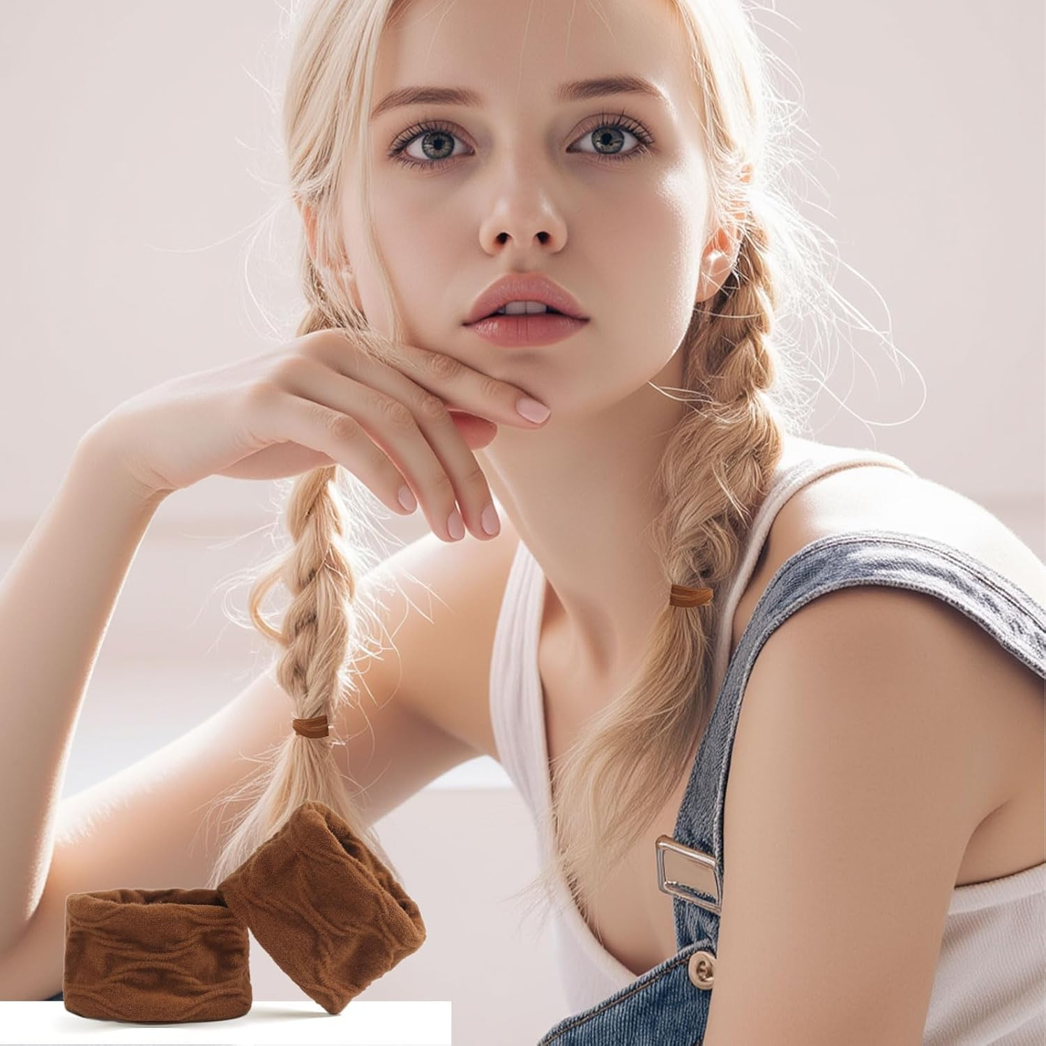 Evadollina Hair Bands for Girls, 25 Pieces Hair Ties, Scrunchies, Headbands from Cotton and Nylon Blend, Hair Ties for Girls and Women, Christmas image number 1