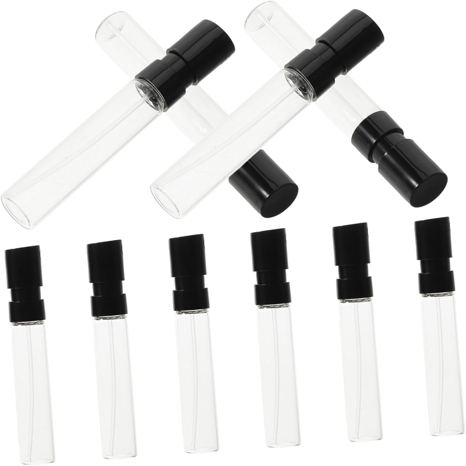 TOGEVAL Mini Glass Spray Bottles 10Pcs 2Ml Travel Perfume Bottle Refillable Fine Mist Atomizer Portable Sample Containers for Fragrance Essential Oils image number 6