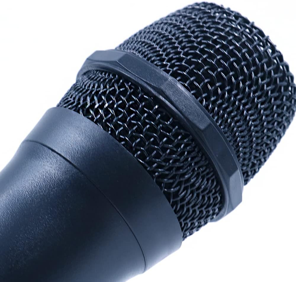 Dual Wireless Microphone, Rechargeable Mic System with Receiver and Anti-Slip Ring, 30-100 Meters Transmission Distance for Karaoke Singing, Public Speech, Wedding, Stage, Outdoor Activity