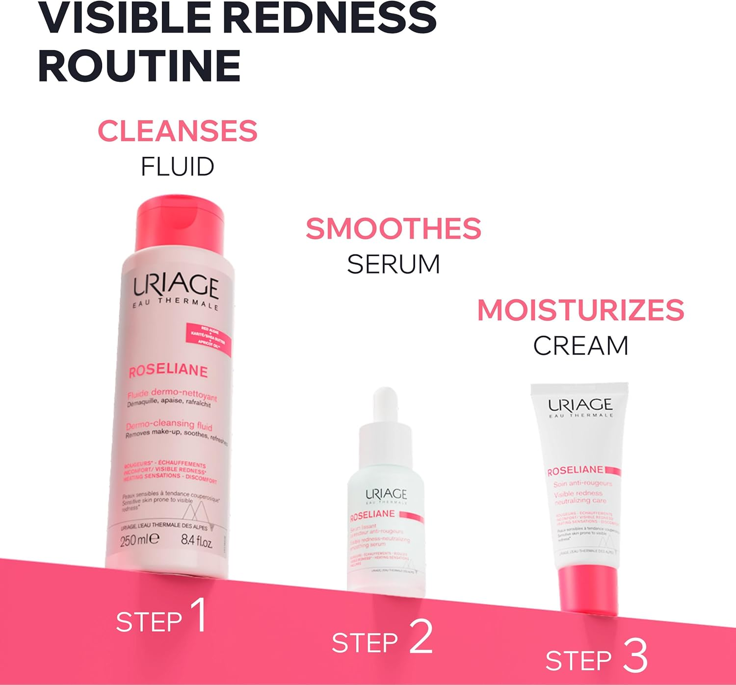 Uriage Ros&eacute;liane Anti-Redness Face Cream 40Ml - Soothes, Hydrates, Reduces Redness of Sensitive Skin Prone to Rosacea - with Shea Butter & Ginseng - Rich Cream, Long-Lasting Comfort - Non-Comedogenic image number 1