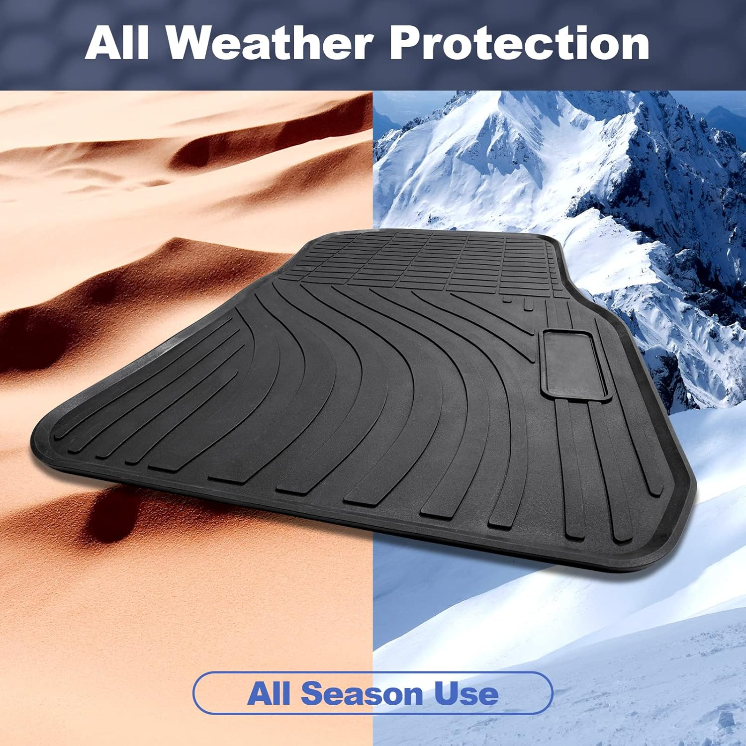 Spurtar Car Floor Mat Fit for BMW 3/4 Series F30 F31 F32 F33 F36 320I 328I 335I 2012 2013 2014 2015 2016 2017 2018 2019, Rubber Car Floor Mats with 3D Edge All Weather Protector image number 3