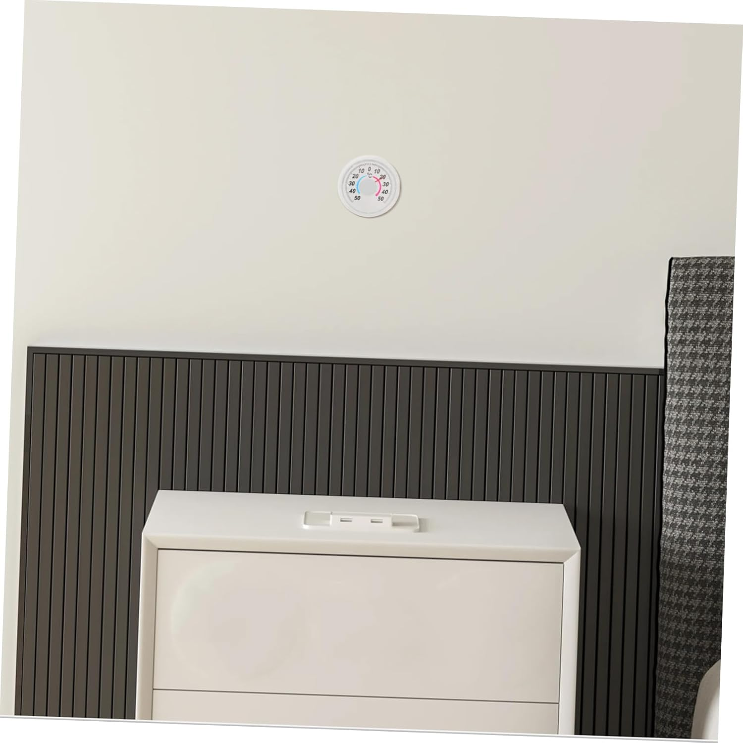 4Pcs round Plastic Temperature Gauge Easy Installation Analog Thermometer for Indoor Outdoor Window Door Use Lightweight Portable Temperature image number 1