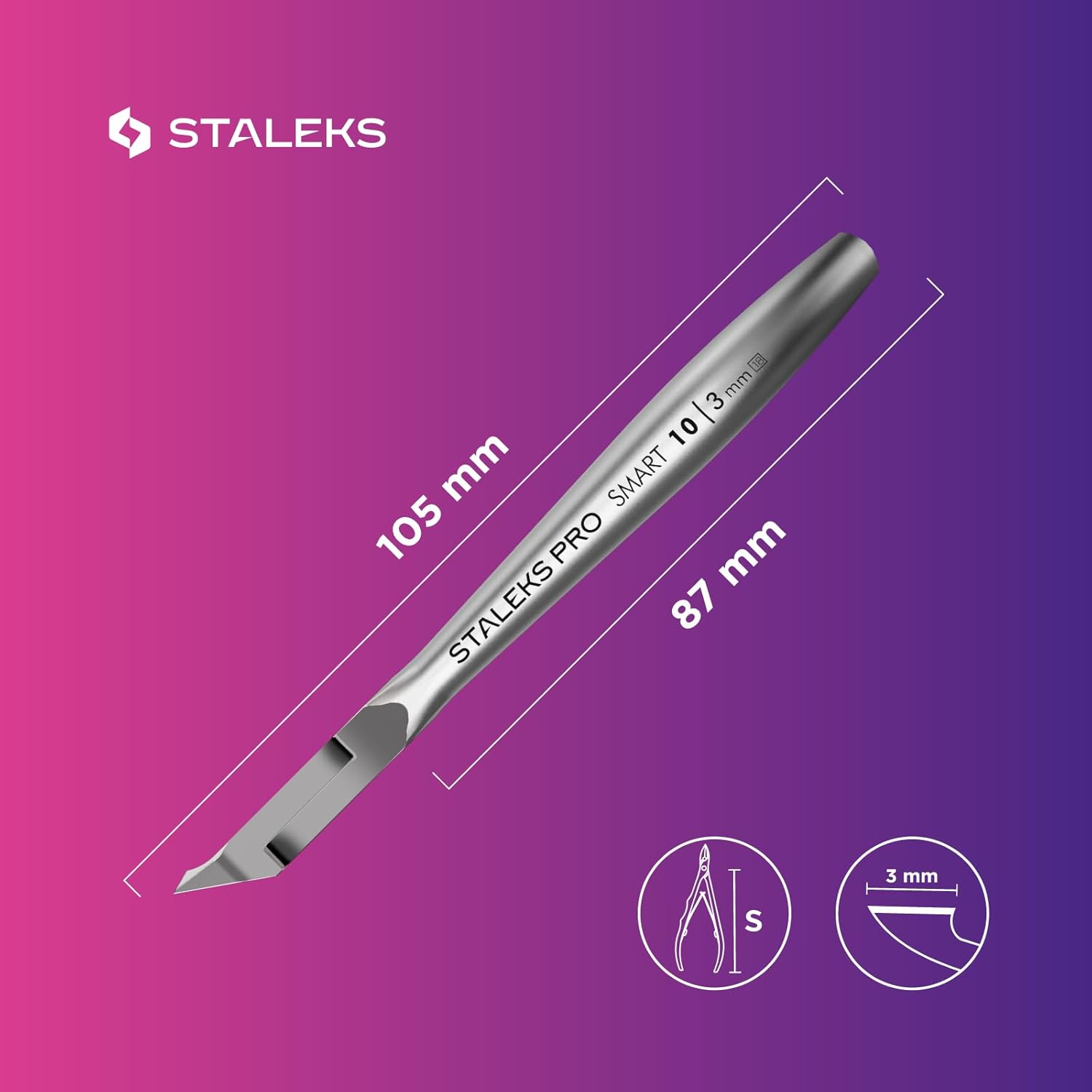 STALEKS PRO - Smart 10, Professional Cuticle Cutter 3 Mm Blade image number 5